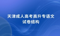 天津成人高考高升专语文试卷结构