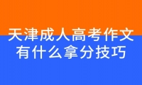 天津成人高考作文有什么拿分技巧