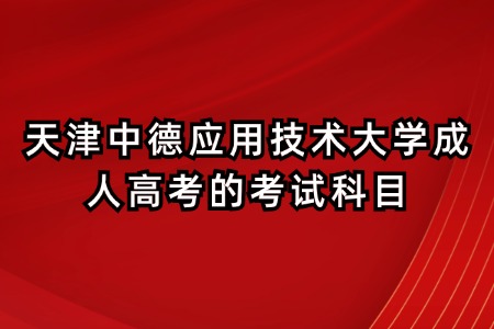 天津中德应用技术大学成人高考的考试科目