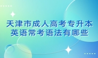 天津市成人高考专升本英语常考语法有哪些