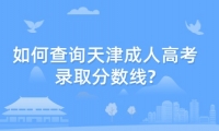 如何查询天津成人高考录取分数线?