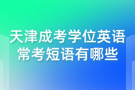 天津成考学位英语常考短语有哪些