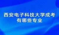 西安电子科技大学成考有哪些专业