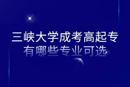 三峡大学成考高起专有哪些专业可选