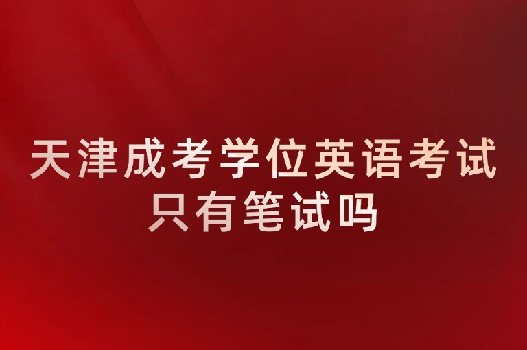 天津成考学位英语考试只有笔试吗