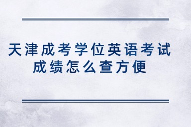 天津成考学位英语考试成绩怎么查方便