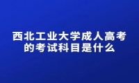 西北工业大学成人高考的考试科目是什么