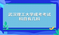 武汉理工大学成考考试科目有几科