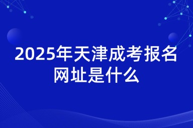 2025年天津成考报名网址是什么