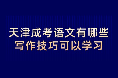 天津成考语文有哪些写作技巧可以学习