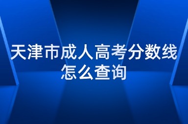 天津市成人高考分数线怎么查询