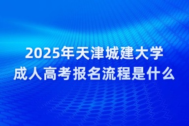 2025年天津城建大学成人高考报名流程是什么？