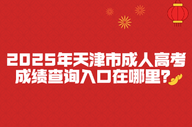 2025年天津市成人高考成绩查询入口在哪里？