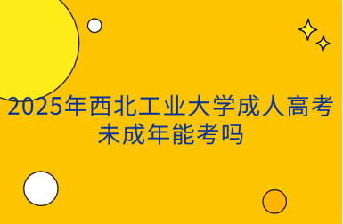 2025年西北工业大学成人高考未成年能考吗