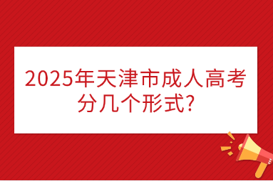 2025年天津市成人高考分几个形式?