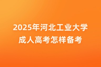 2025年河北工业大学成人高考怎样备考？