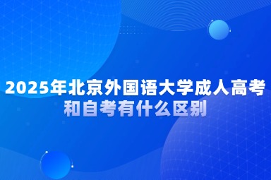 2025年北京外国语大学成人高考和自考有什么区别