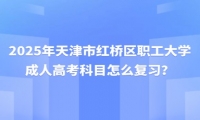 2025年天津市红桥区职工大学成人高考科目怎么复习？