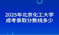 2025年北京化工大学成考录取分数线多少