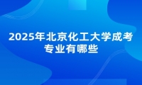 2025年北京化工大学成考专业有哪些