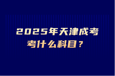 2025年天津成考考什么科目？