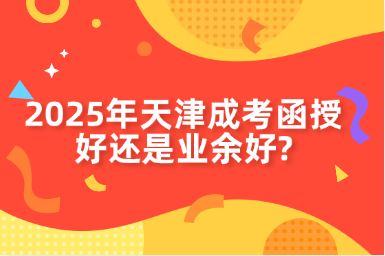 2025年天津成考函授好还是业余好?