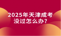 2025年天津成考没过怎么办?