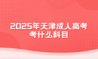 2025年天津成人高考考什么科目