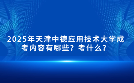 天津中德应用技术大学成考
