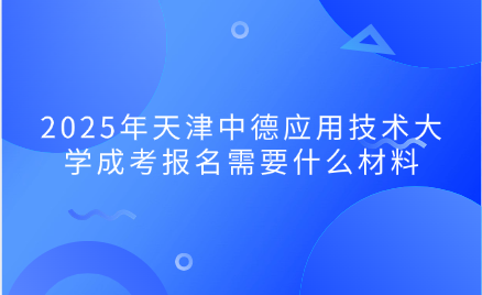 天津中德应用技术大学成考