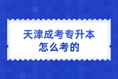 天津成考专升本怎么考的