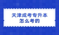 天津成考专升本怎么考的