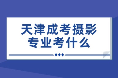 天津成考摄影专业考什么