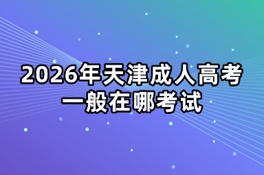 2026年天津成人高考一般在哪考试