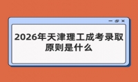 2026年天津理工成考录取原则是什么