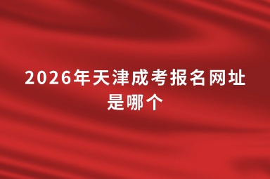 2026年天津成考报名网址是哪个 2026年天津成考报名网址是哪个