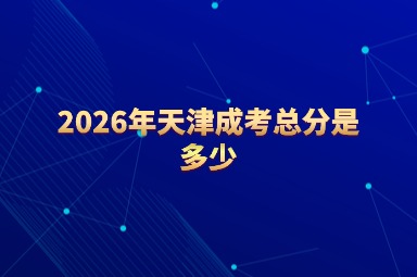 2026年天津成考总分是多少
