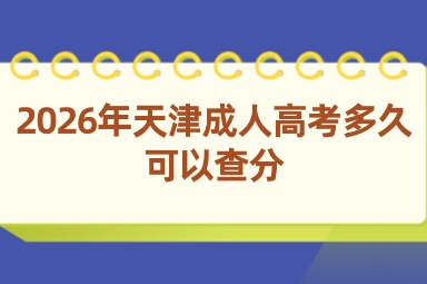 2026年天津成人高考多久可以查分 2026年天津成人高考多久可以查分