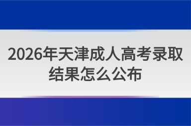 2026年天津成人高考录取结果怎么公布