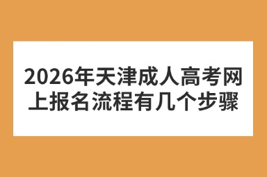 2026年天津成人高考网上报名流程有几个步骤