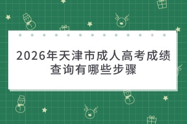 2026年天津市成人高考成绩查询有哪些步骤