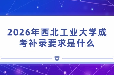 2026年西北工业大学成考补录要求是什么