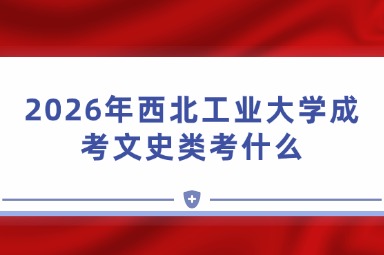 2026年西北工业大学成考文史类考什么