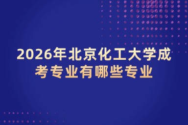 2026年北京化工大学成考专业有哪些专业