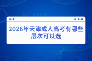 2026年天津成人高考有哪些层次可以选