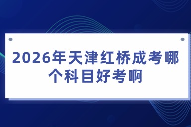 2026年天津红桥成考哪个科目好考啊