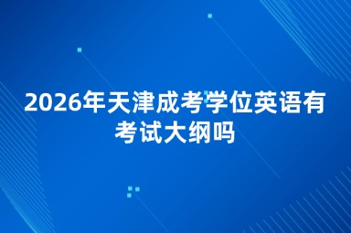 2026年天津成考学位英语有考试大纲吗
