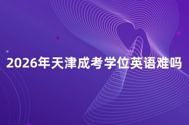 2026年天津成考学位英语难吗
