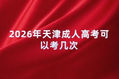 2026年天津成人高考可以考几次