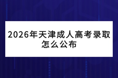 2026年天津成人高考录取怎么公布
